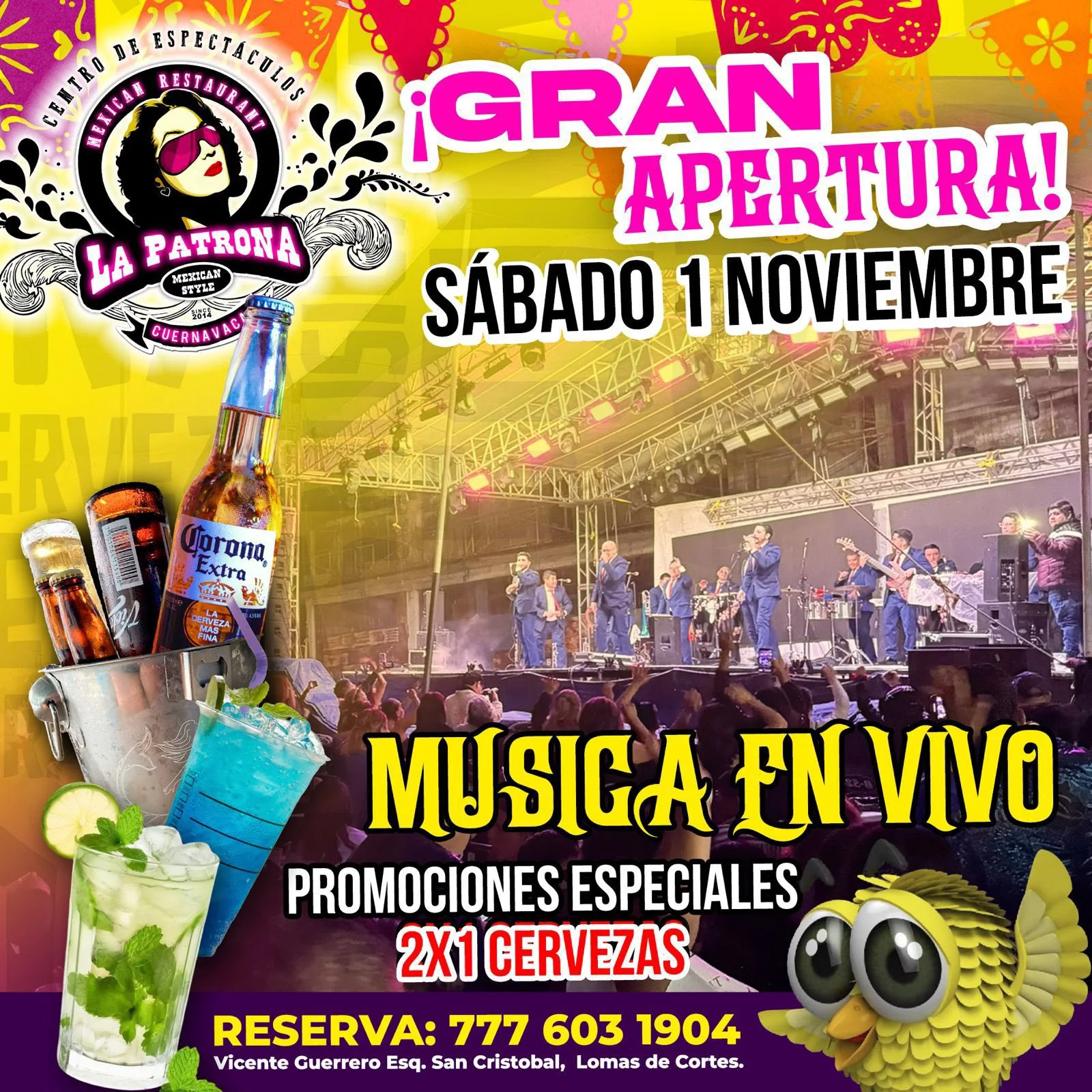 Escenario con música en vivo