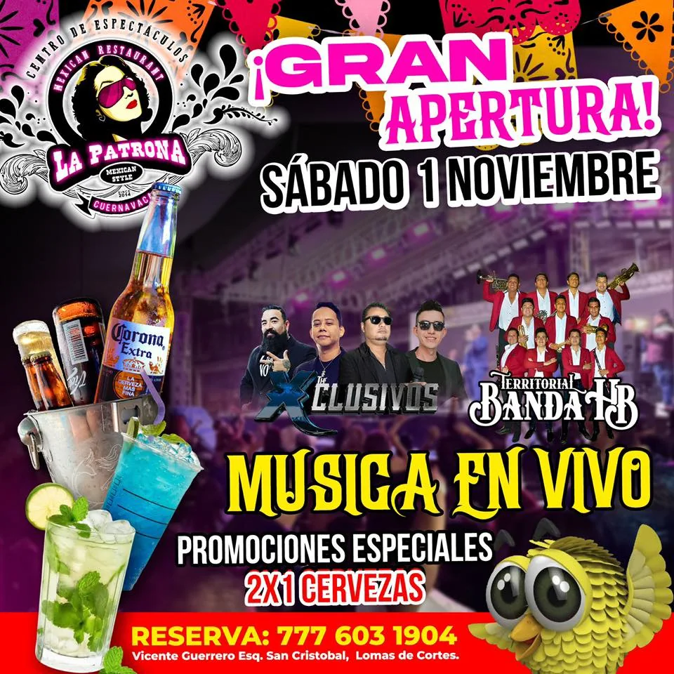 Gran apertura con música en vivo
